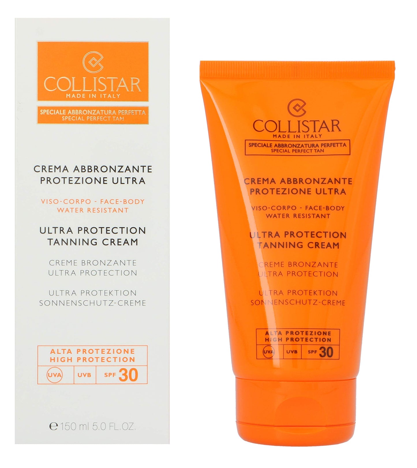 Collistar SPF30 Water Resistant Ultra Protection Tanning Cream, 150 ml