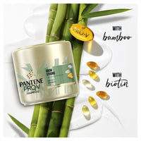 Pantene Hair Mask With Biotin, Keratin And Bamboo, Helps Support Hair Growth & Reduce Hair Loss, For Strong and Long Hair, Up To 100% Stronger Hair Against Styling Damage, 300ml