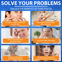 XAYGHE Omega 3 Fish Oil Supplement - Omega 3 Capsules High Strength 1280mg with EPA 650mg & DHA 450mg - 120 Count - Support Heart Brain Health