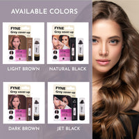 FYNE Root Touch Up Cover Stick - Instant Jet Black Grey Hair Cover Up - Magic Retouch Temporary Hair Colour for Men & Women