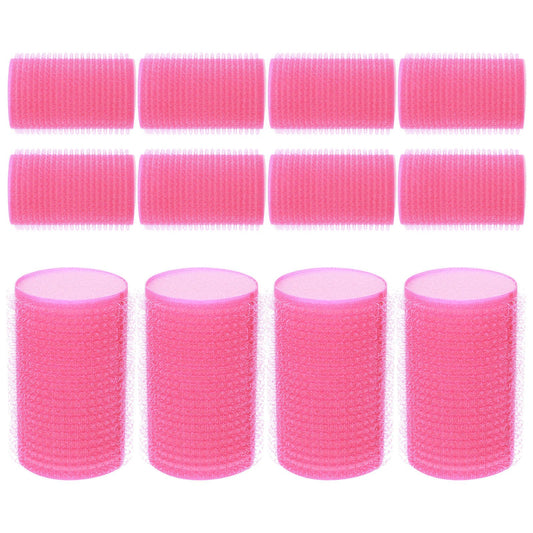 FOMIYES Hair Rollers, 12Pcs Rollers For Hair, Heatless Hair Curler, Self Grip Hair Rollers for Long Hair,Medium and Short Hair
