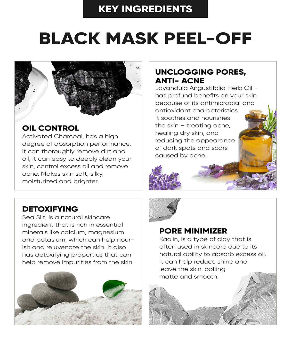 PERFECT LOOK LONDON Perfect Look London Peel-Off Face Mask for Blackhead Remover & Acne – Deep Pore Cleanser with Bamboo Charcoal & Kaolin – Unclogs Pores & Controls Oil