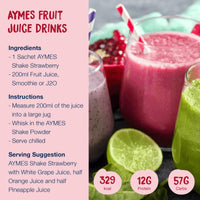 AYMES - High Protein Nutritional Powder Shakes - Strawberry - 7 Servings - Milkshake-Style Drink Mix - Gluten Free, Vegetarian, Halal & Kosher Suitable - For Ages 3+ and Adults