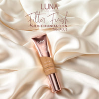 LUNA BY LISA JORDAN LUNA Silk Foundation in TAN PLUS Shade - Contains Hyaluronic Acid, Vitamin C & A, Aloe Vera, and Shea Butter - Brightening Dewy Foundation Makeup - Hydrating Cream Foundation for Dry Skin
