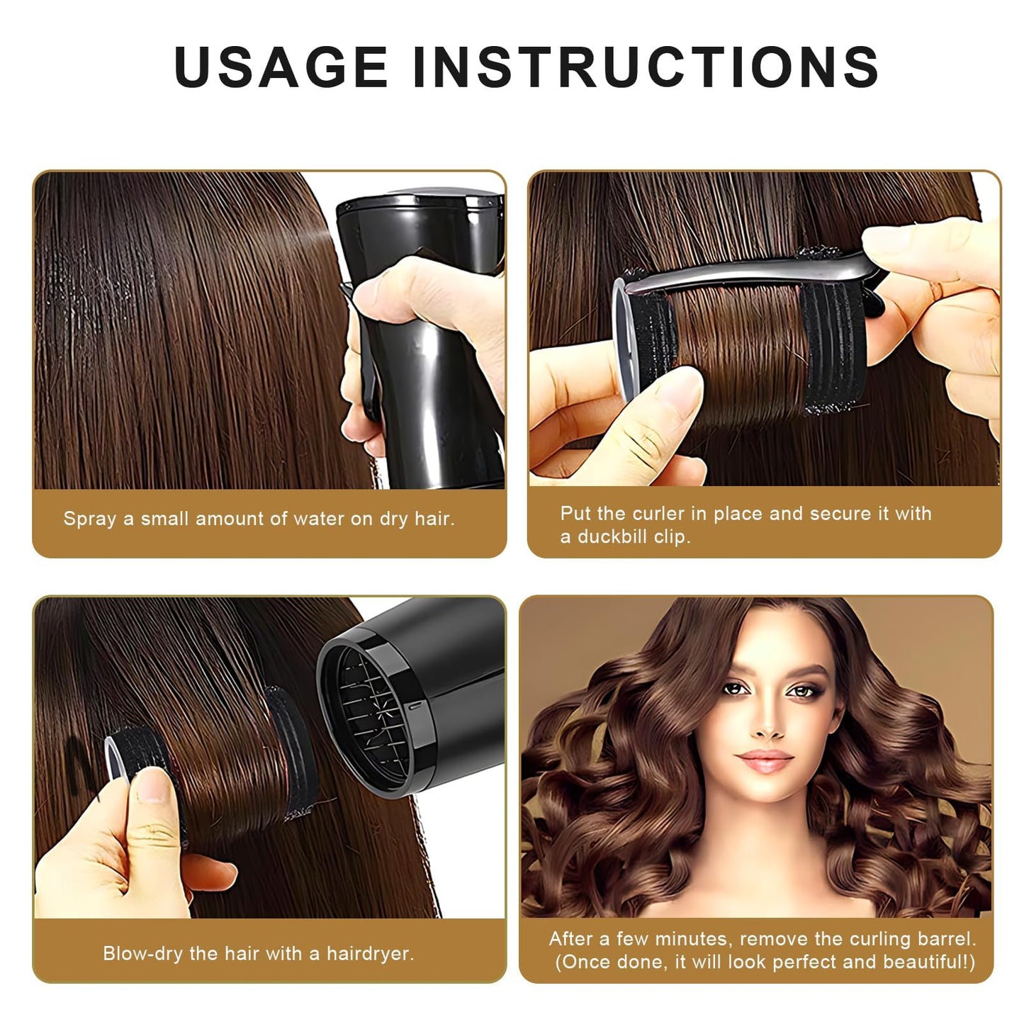 Aifrymne Premium Small Size Hair Rollers Set 20mm Self Grip Curlers for Short and Fine Hair, Includes 10 Rollers and 10 Clips, Ideal for DIY Styling and Salon Use No Heat Needed