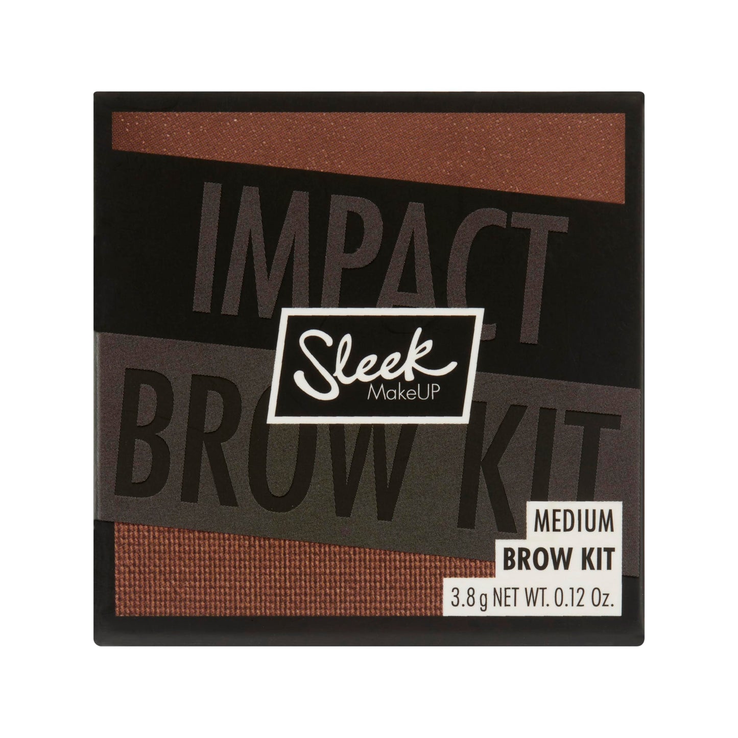 Sleek MakeUP Brow Kit, Brow Wax and Powder Kit with Tweezers and 2 Brushes, Define and Sculpt Brow with a Trazel Size Kit, Medium