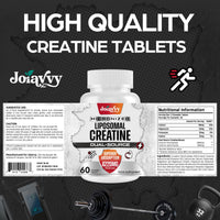 Joiavvy Liposomal Creatine Monohydrate Tablets 4220mg, 60 Chewable Pure Creatine Tablets, Added Creatine HCl, 15X Absorption, Creatine Powder Alternative, Gym Supplement for Men & Women, Vegan (120 Tablets)