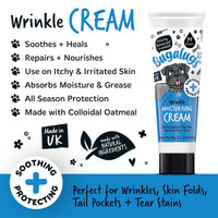 BUGALUGS Wrinkle paste for Bulldogs, French Bulldogs, wrinkly dogs & cats. For itchy wrinkle folds, tear stains & tail pockets, anti-itch & itchy dog skin relief. Great itch remedies for dogs 75g