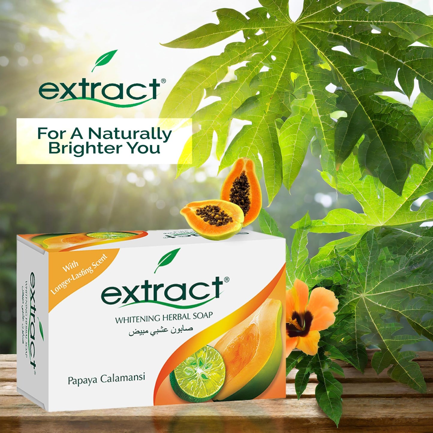 extract 4 Pack Extract Papaya Calamansi skin Whitening Soap 135g by Extract Papaya Calamansi