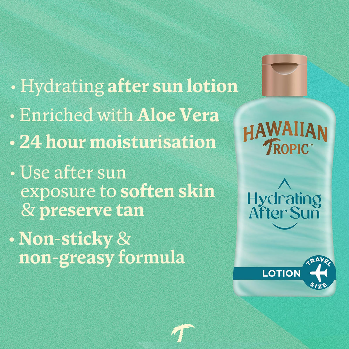 HAWAIIAN Tropic Hawaiian Tropic - Hydrating After Sun - Helps to preserve your tan, 60 ml, Travel Size, 24-Hour Moisturisation, With Aloe Vera, Vegan