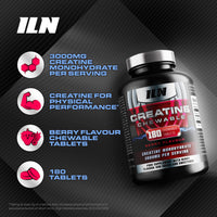 Iron Labs Nutrition Chewable Creatine Tablets (Berry Flavour) - 3000mg Chewable Creatine Monohydrate Tablets - Creatine Chews - 180 Tablets