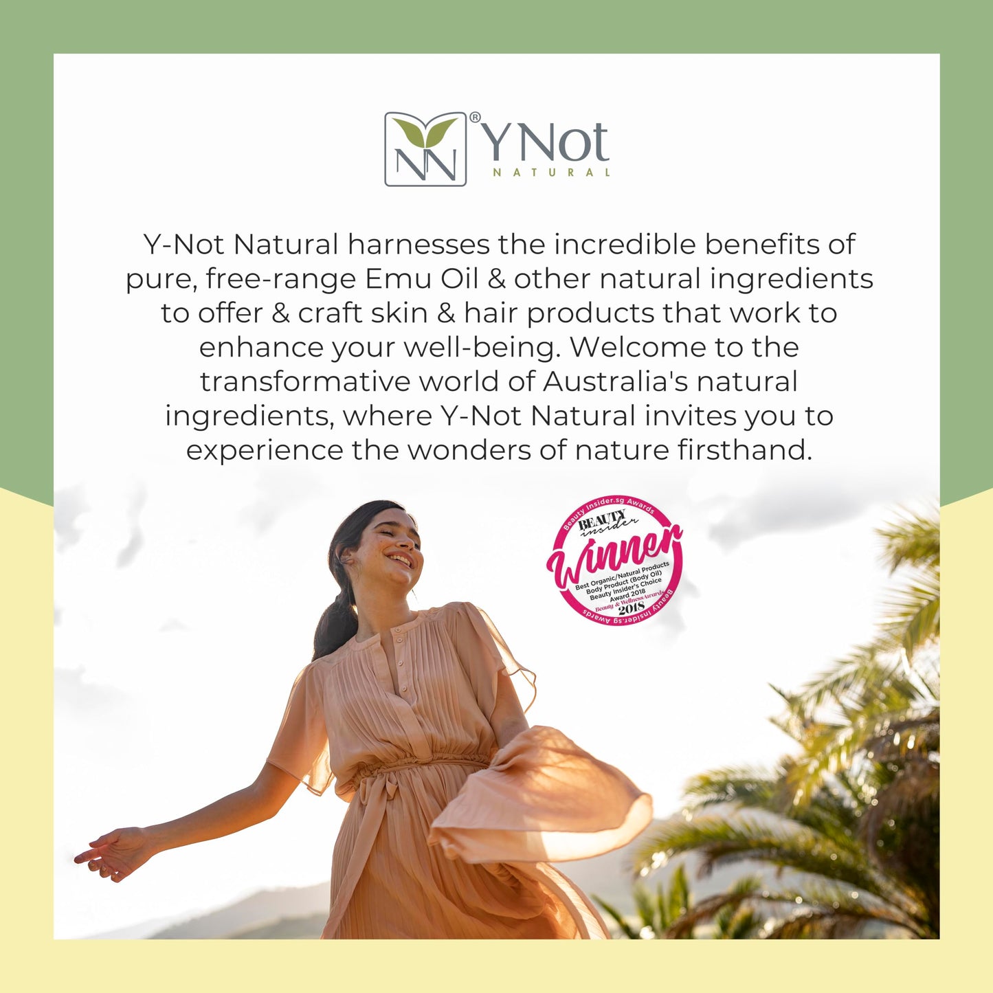 YNN Y-NOT-NATURAL Emu Oil for Skin & Hair - Scalp, Nails, Hair, Face and Body Oil Infused with Omega 3, 6, 9, Vitamins, & Minerals - 60mL Unscented Body & Face Serum for Fine Lines, Stretch Marks, Dry Lips & Cuticles