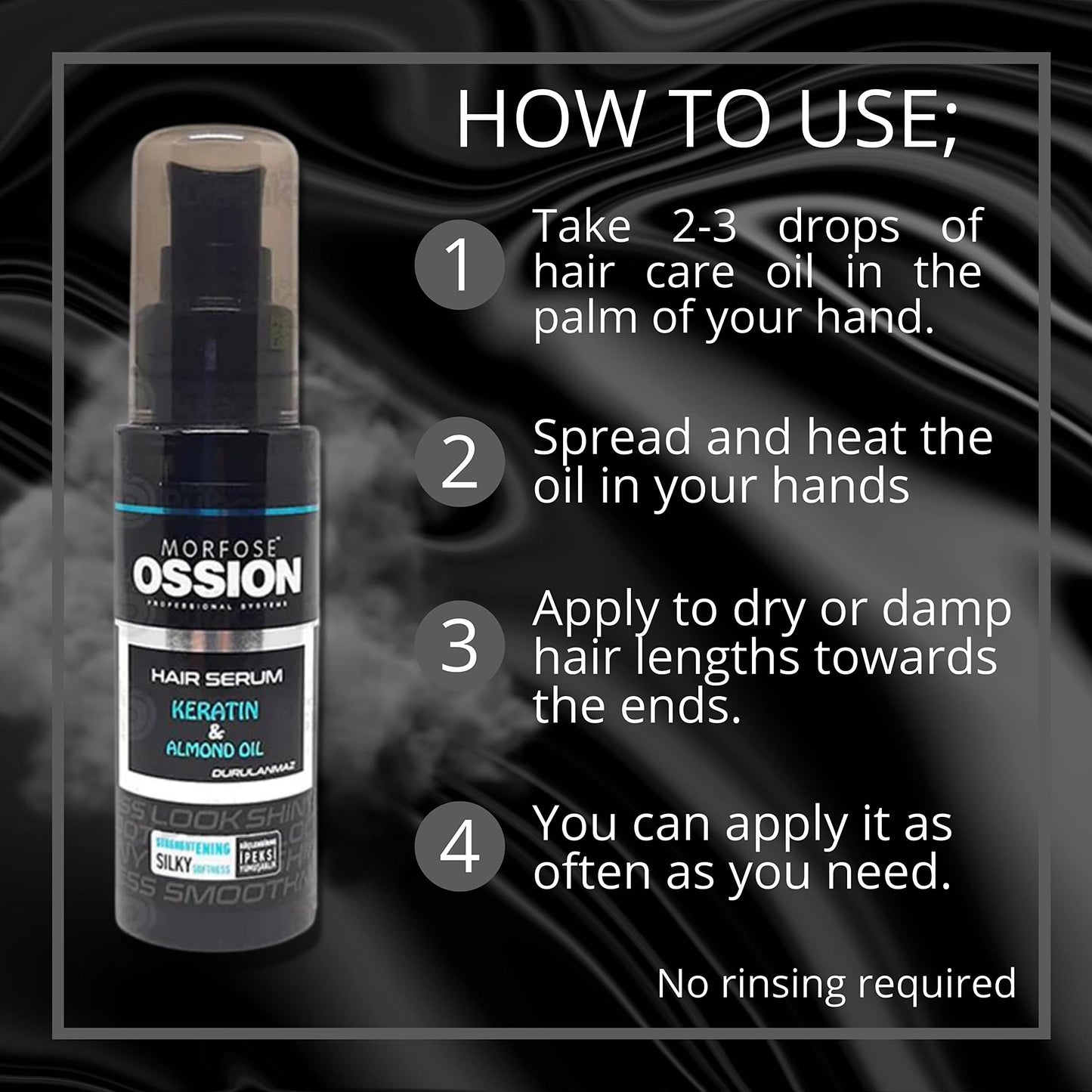 MORFOSE Morfose Ossion Hair Serum with Keratin And Almond Oil 75 ml
