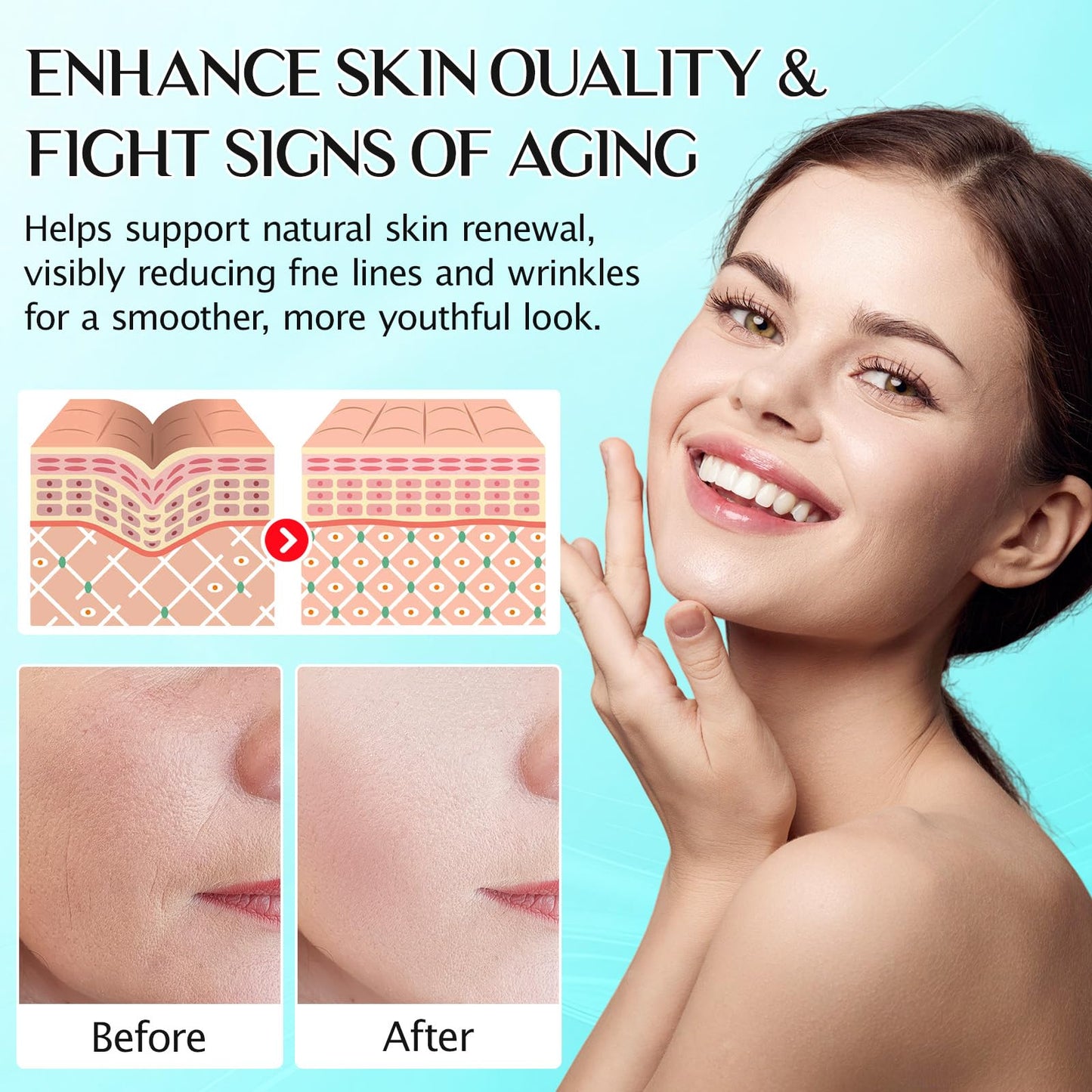MASAIGGE 3% Hyaluronic Acid Serum Ultra-Hydrating Vials, 30Pcs Hyaluronic Acid Tubes, Deep Hydration Essence, Anti-Aging Serum for Face Single-Use Vials Skincare, Lasting Moisturizing,Firming Skin
