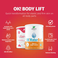 Nature's Finest by Nutrisslim OK!Body Lift - Hydrolyzed Marine Collagen Powder Naticol (5000mg) for Skin Elasticity, Reduce Water Retention - Skin Lift Effect