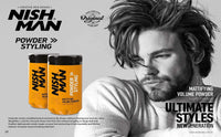 NISHMAN Hair Volume Powder, 20 gr | Light Control | Natural Matte Look | Hair Styling Powder Men | Hair Texture Powder Wax | Texturising, Volumising Hair Powder Men (P5+ Ultra Hold)