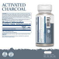 SOLARAY Activated Charcoal - 90 Vegan Capsules not Tablets - High Strength Supplement from Natural Coconut Shell - Lab Verified - Solaray