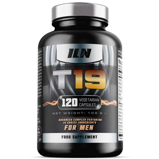 Iron Labs Nutrition T19 for Men Aged 40+ - with D-Aspartic Acid, Fenugreek and Maca - Natural Vitamin Booster for Men - Nutrient Booster (120 Vegetarian Capsules)