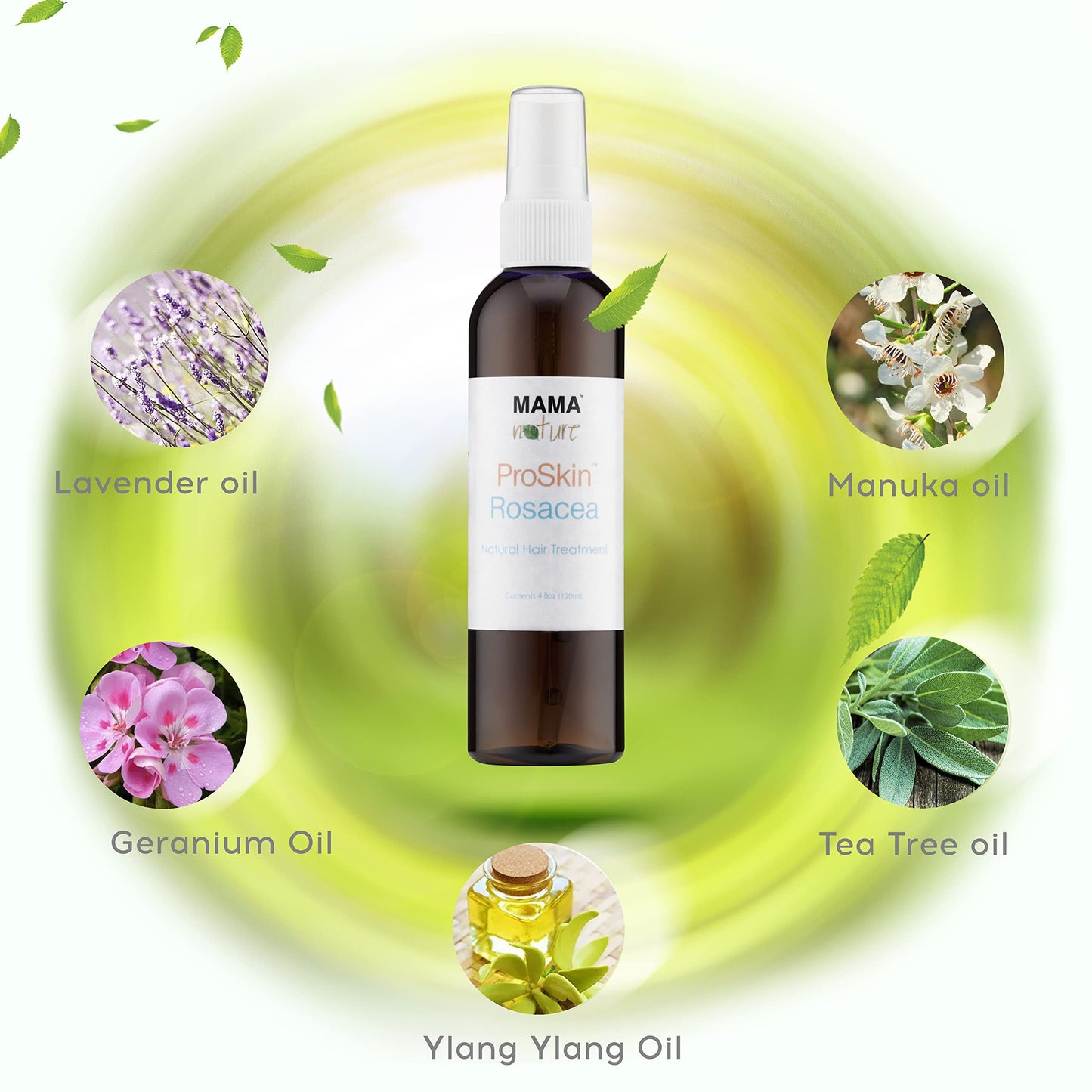 Rosacea Relief Natural Hair Treatment - Mama Nature ProSkin Hair Scalp Healing. Soothing and Moisturising. Dermatologist Recommended. 120 ml