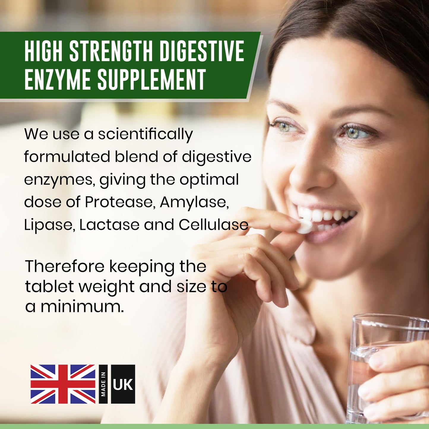 REBIRTH WELLNESS BE YOURSELF | ONLY BETTER Digestive Enzyme Supplements - 120 Tablets for Optimal Gut Health - Contains DigeZyme, Lactase, Protease - Promotes Healthy Digestion, Essential Digestive Enzymes - UK Made, Vegan