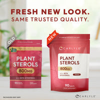 Plant Sterols 800mg Tablets | 90 Count | with Beta-Sitosterol | Vegan and Vegetarian | by Carlyle