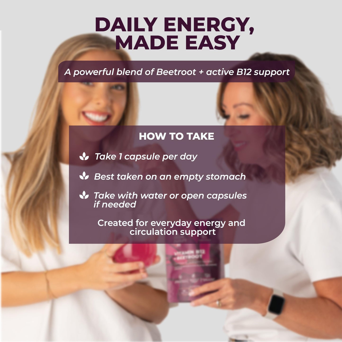 NobleNature Beetroot & Vitamin B12 Complex – 9000mg Beetroot + 1000mcg Dual B12 (Methylcobalamin & Adenosylcobalamin) – Energy & Immune Support – 90 Capsules – UK Made (90)