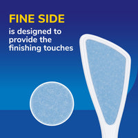Dr. Scholl's Scholl Hard Skin Dual Action Foot File - Hard Skin Removal and Rough Skin Smoothing for Soft Feet, Double-Sided with Coarse and Fine Sides, Extendable Soft Grip Handle, Washable & Reusable, 1 Unit