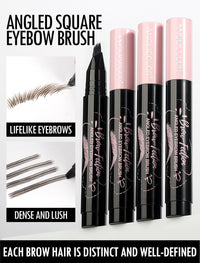 Anglicolor Eyebrow Pen Easy to Use, Eyebrow Brush Quick Drying,Microblading Eyebrow Pen Natural,Hair-Like Strokes, 24hrs Long-Lasting,Waterproof,Smudge-Proof,Multiple Uses (01brown)