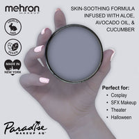 Mehron Makeup Paradise Makeup AQ Face and Body Paint Pro Size | Perfect for Special FX, Cosplay, and Halloween | Water Activated Face Paint & Body Paint 1.4 oz (40 g) (Storm Cloud)