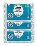 Generic Toilet Tissue Wipes Biodegradable, Normal/Sensitive, Fresh and Clean with Micellar Water - Fine To Flush (3 Pack - 120 Wipes) (Normal)