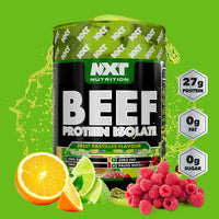 NXT Nutrition NXT Beef Protein Isolate 540g - High Protein Powder in Natural Amino Acids - Paleo, Keto Friendly - Dairy and Gluten Free | 540g (Fruit Pastilles)