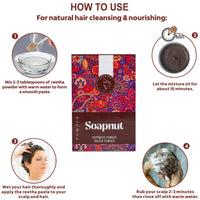 AATMANA Soapnut Powder | Reetha | Aritha Powder for Natural Hair Care | Ayurvedic Hair Cleansing Conditioner |for Men & Women 100g