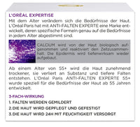 L'Oreal Paris L'Oréal Paris Moisturiser for the Face, Moisturising Anti-Ageing Day Cream with Calcium to Reduce Wrinkles, Anti-Wrinkle Expert 55+, 1 x 50 ml
