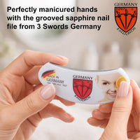 3 Swords Germany Brand Quality Round Sapphire Pocket Nail File, Carry-on Luggage - Made in Germany