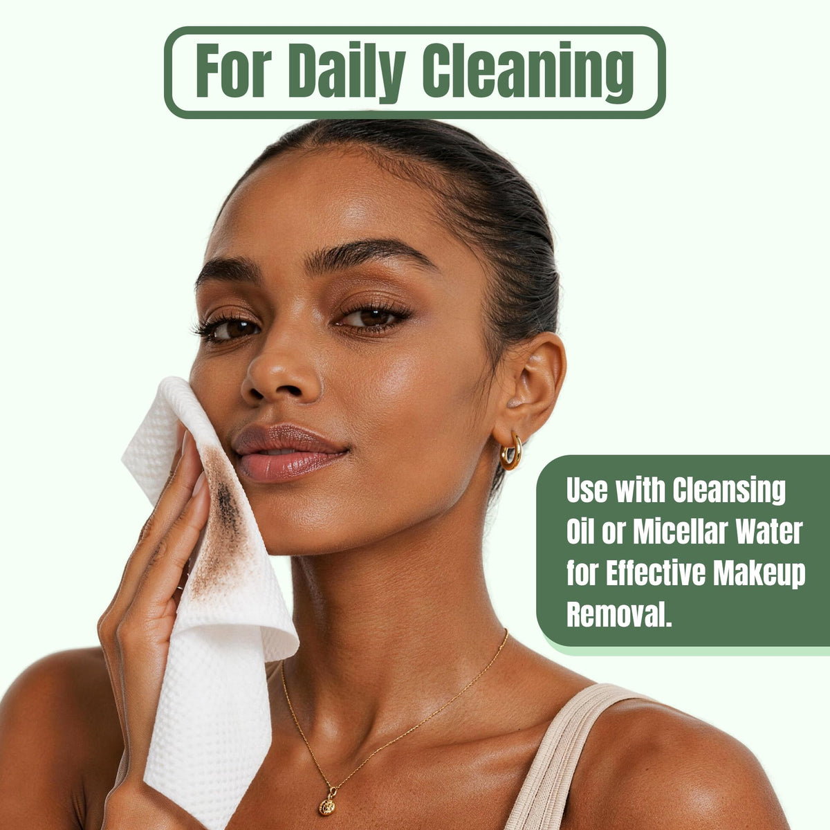 ourmed life Ourmed Life Disposable Face Towel | Lint-Free Biodegradable Clean Towels | Dry Makeup Remover Wipes | Super Soft & Thick for Sensitive Skin | 10-Inch X 12-Inch XL Size |Dot Pattern, 50 Count
