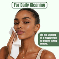 ourmed life Ourmed Life Disposable Face Towel | Lint-Free Biodegradable Clean Towels | Dry Makeup Remover Wipes | Super Soft & Thick for Sensitive Skin | 10-Inch X 12-Inch XL Size |Dot Pattern, 50 Count