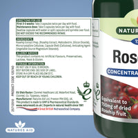 Natures Aid Rosehip 750mg 120 Capsules – High Strength Rosa Canina Extract for Joint Support, 3000mg Equivalent of Dried Fruit, Vegan, Gluten-Free, Vegetarian, No Gummies or Tablets
