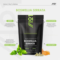 ALPHA01 Boswellia Serrata Extract 3000mg – 65% Boswellic Acid (150mg per Capsule) - 60 Capsules (2 Months Supply) – Resealable and Recyclable Pouch by Alpha01