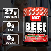 NXT Nutrition NXT Beef Protein Isolate 540g - High Protein Powder in Natural Amino Acids - Paleo, Keto Friendly - Dairy and Gluten Free | 540g | Strawberry & Watermelon