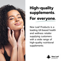 NEW LEAF PRODUCTS Pure Marine Collagen 100% Marine Collagen Type 1 Hydrolysed Collagen Peptides Enhanced with Hyaluronic Acid & Vitamin C -Essential Amino Acids - Collagen Supplements for Women and Men, 60 Capsules