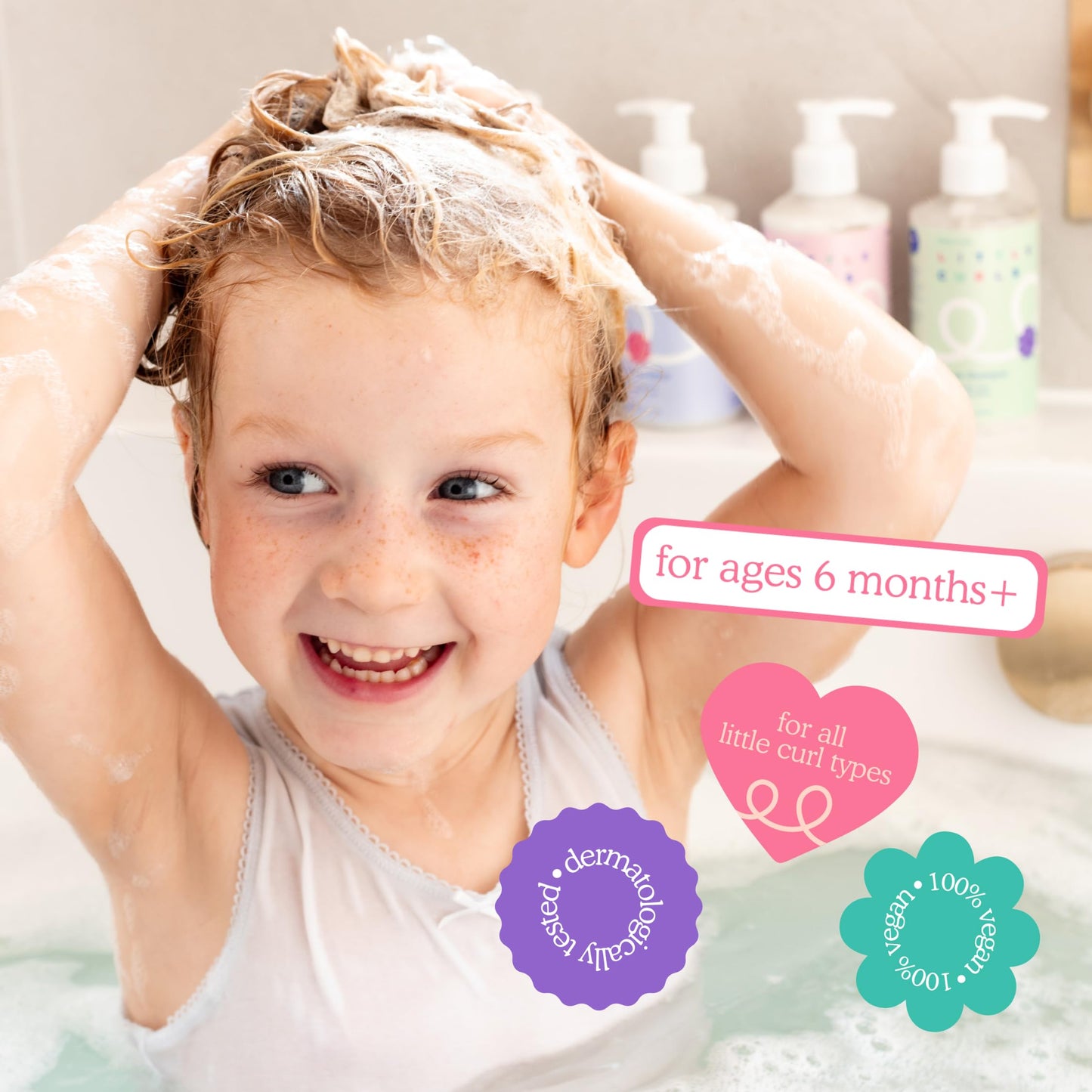 Only Curls Little Curls Leave-in Styler, 200ml, Kids Curl Cream, Moisturise, Smoothes & Defines, Lightweight & Gentle, Easy Styling Routine, Vegan & Cruelty Free, For All Curly Hair Types