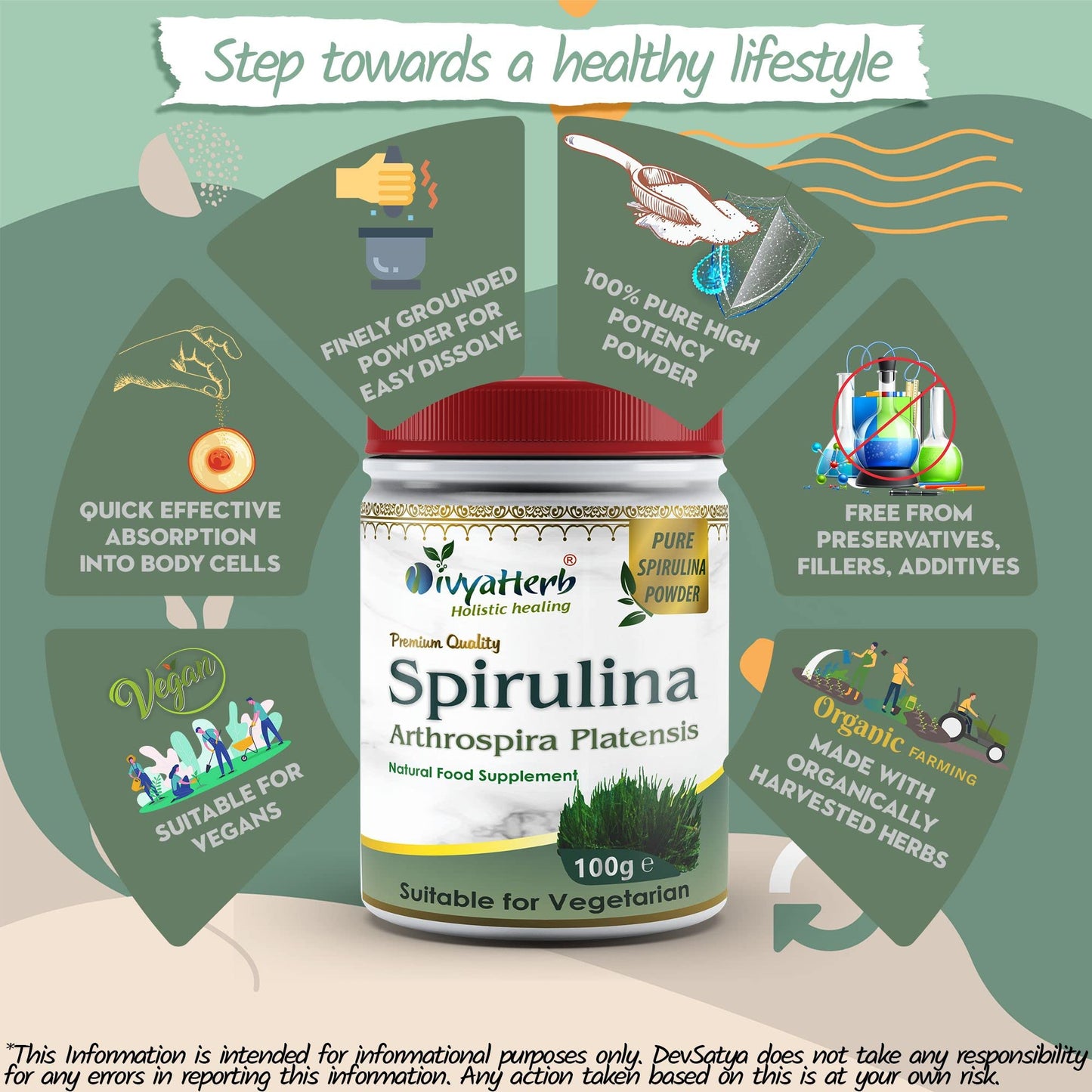 DivyaHerb Spirulina Powder
