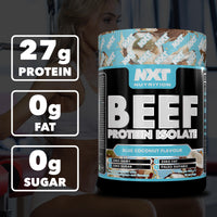 NXT Nutrition NXT Beef Protein Isolate 540g - High Protein Powder in Natural Amino Acids - Paleo, Keto Friendly - Dairy and Gluten Free - 540g - Blue Coconut