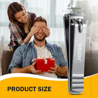 BEZOX Heavy Duty Straight Blade Nail Clippers for Thick Toenails, Professional Stainless Steel Fingernail Toenail Clippers - Ideal for Seniors Toenails Clipper, Precision Nail Grooming Tool