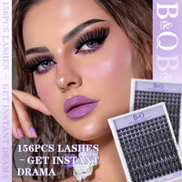 B&Qaugen B&Q Lash Clusters B05, Clusters Lashes 156PCS Individual Lashes DIY at Home