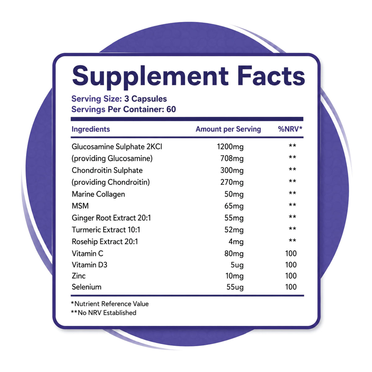 Natures Zest Glucosamine and Chondroitin High Strength -180 Caps- Joint Care Supplement for Men & Women | MSM Supplements with Vitamin C, Rosehip, Turmeric Curcumin & Marine Collagen - 4 Month Supply