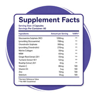 Natures Zest Glucosamine and Chondroitin High Strength -180 Caps- Joint Care Supplement for Men & Women | MSM Supplements with Vitamin C, Rosehip, Turmeric Curcumin & Marine Collagen - 4 Month Supply