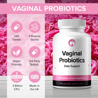Natural Foundation Vaginal Probiotics 240 Tablets Supports Immune System & Vaginal Health Made in The UK 3 Billion CFU Probiotic Supplement for Women (240, Vaginal Probiotics)