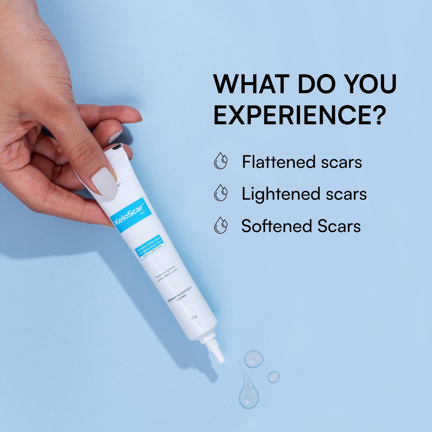 Brinton Keloscar Gel | Surgical Scar Gel for All Skin Types | Lightens and Softens Scars | Dermatologically Tested | Stimulates Skin Regeneration - 15gm