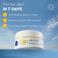 NIVEA Q10 Anti-Wrinkle Power SPF30 Firming Day Cream (50ml), Facial Moisturiser to Reduce Wrinkles, Firming Cream to Nourish and Achieve Firmer Skin in 7 Days